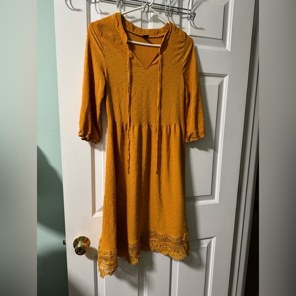 SHEIN Mustard Long Sleeve Dress - Picture 2 of 9